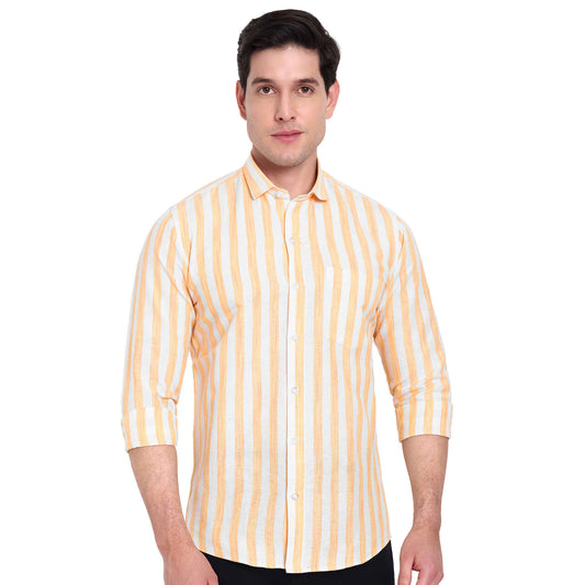 Khadi cotton men’s check shirt India, full sleeve, slim fit, soft collar, curved hem, formal, moisture-wicking | GarmentGlobe