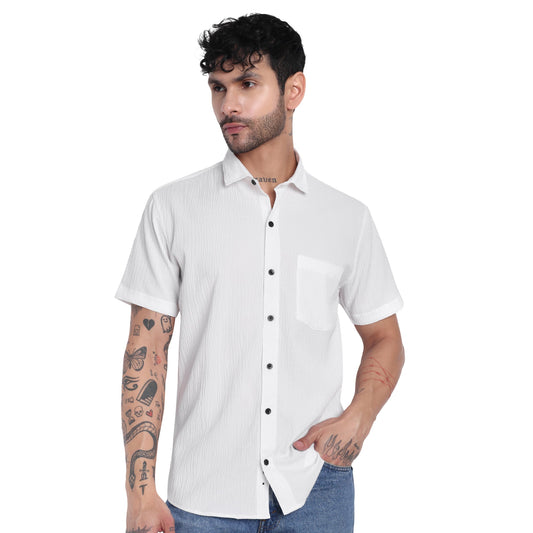 Garment Globe Men's Casual Shirt || Fancy Shirt in Elegant Color India |Half Shirt for Men, Slimfit Popcorn Mens Shirt| Shirt for Man GarmentGlobe