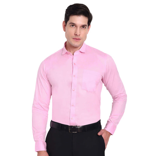 men's cotton formal shirt full sleeve front view,