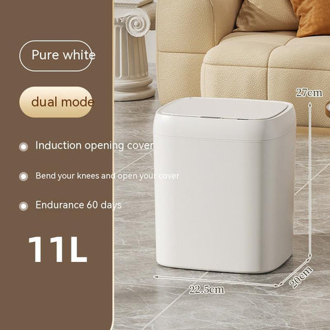 Smart Trash Can With Lid For Bedroom And Living Room Kitchen Storage Box Trash Can Induction Small Car Box Automatic Smart Dustbin Smart Trash Bin - GarmentGlobe