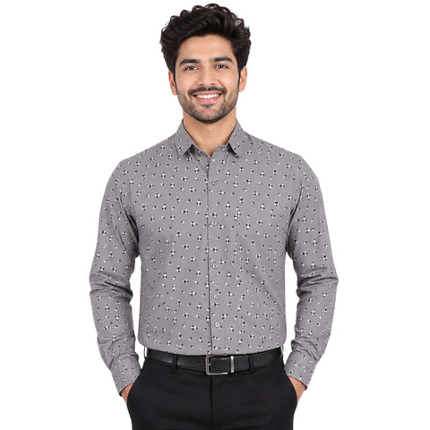 Garment Globe Men's Cotton Printed Regular Fit Shirt Stylish Casual Shirt for Men