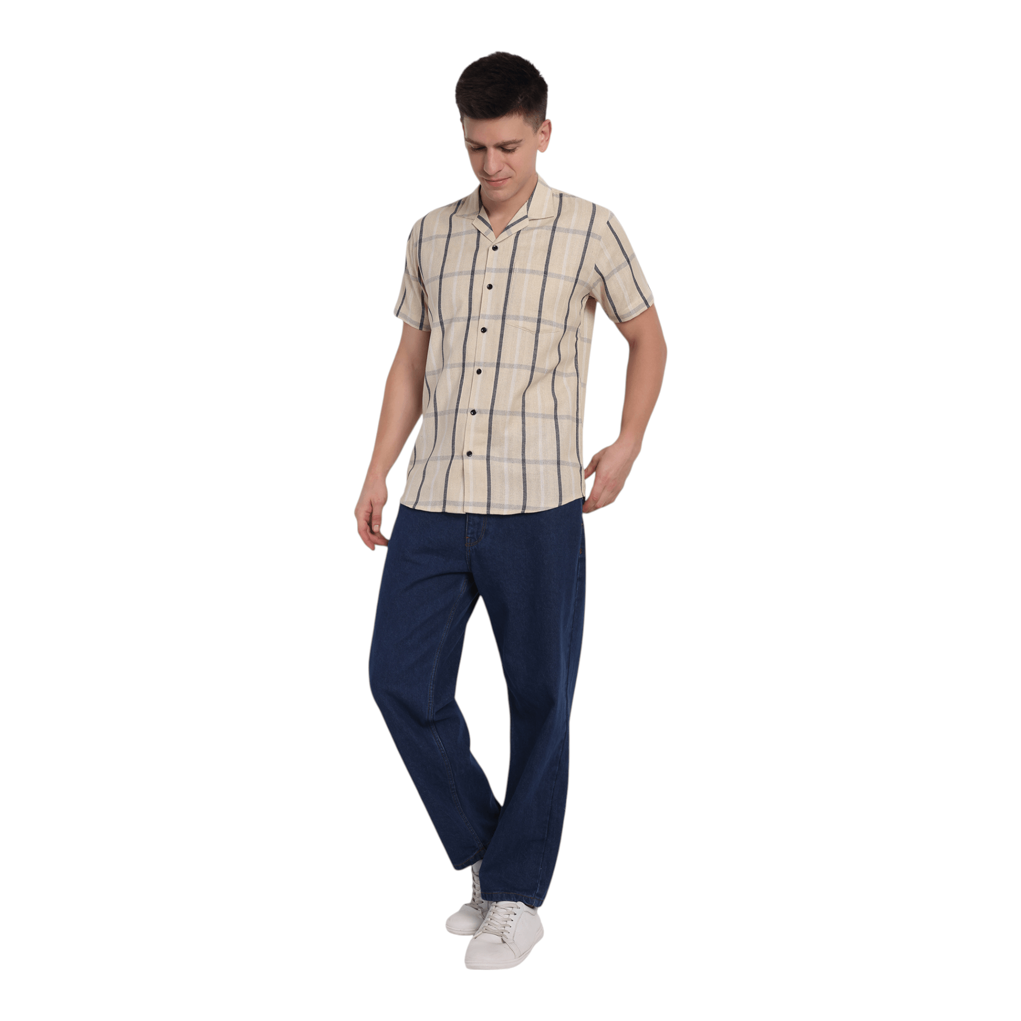 Men’s Casual Half Sleeve Shirt - Front View 1