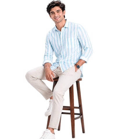 Khadi Cotton Men’s Check Shirt Slimfit, Full Sleeve
