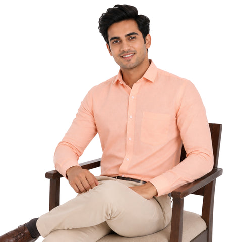 Plain Linen Cotton Shirt for Men – Formal & Casual | 60% Off
