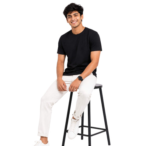Men’s Cotton T-Shirt – Bio-Washed, Casual & Comfortable