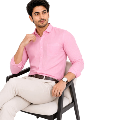 Plain Linen Cotton Shirt for Men – Formal & Casual | 60% Off