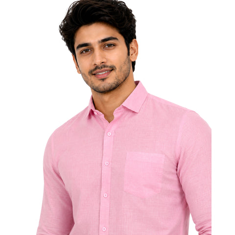 Plain Linen Cotton Shirt for Men – Formal & Casual | 60% Off