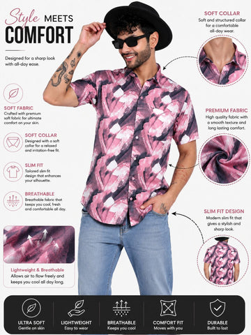 Garment Globe Men’s Half-Check Shirt Slim Fit