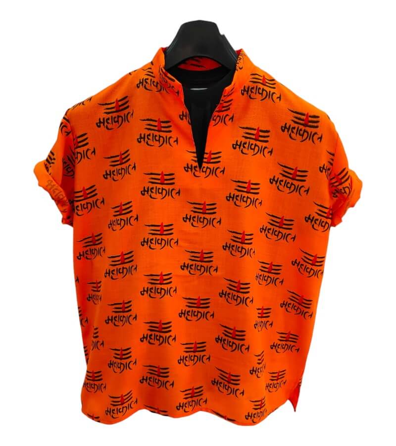 Buy Half Check Mahakal Kurta for Men india - GarmentGlobe Style View 8