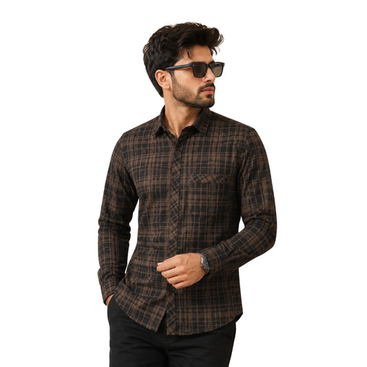 Cotton Blend Regular Fit Full Sleeve Men's Shirt