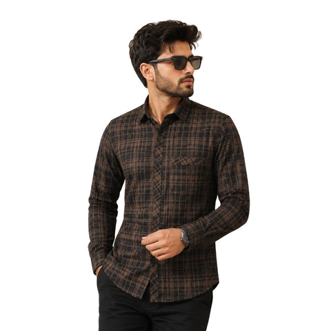 Cotton Blend Regular Fit Full Sleeve Men's Shirt