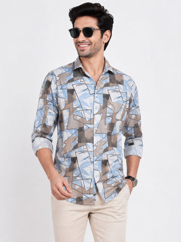 Men’s Cotton Check Shirt|Casual Printed Shirt