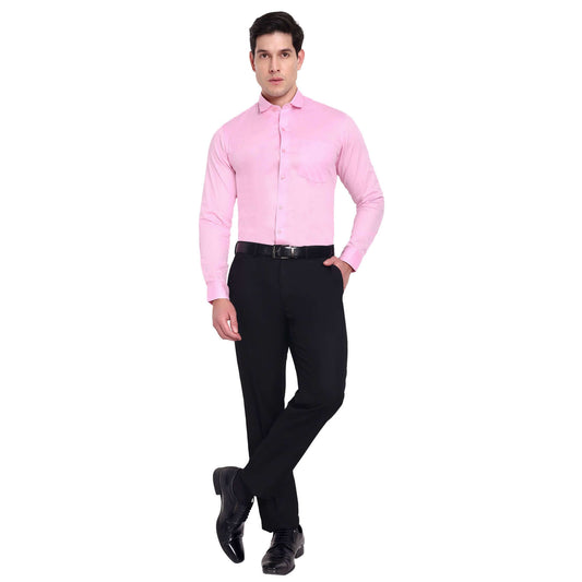 men's cotton formal shirt full sleeve front view stylish model