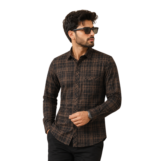 Cotton Blend Regular Fit Full Sleeve Men's Shirt