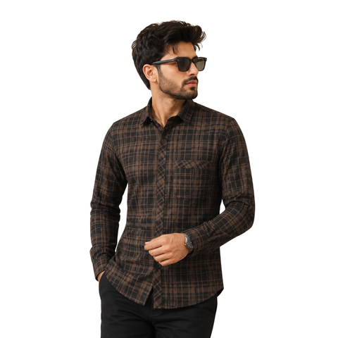 Cotton Blend Regular Fit Full Sleeve Men's Shirt
