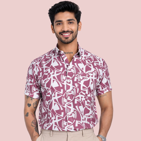 Men’s Half-Check Beach Shirt for Goa Printed Shirt