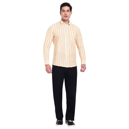 Khadi cotton men’s check shirt India, full sleeve, slim fit, soft collar, curved hem, formal, moisture-wicking | GarmentGlobe