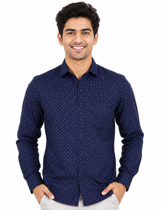 Men’s Cotton Long Sleeve Shirt Regular Fit