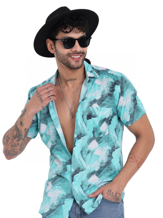 Garment Globe Men’s Half-Check Shirt Slim Fit
