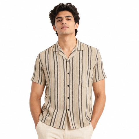 Men’s Half-Check Jute Shirt | Half Sleeve Shirt India