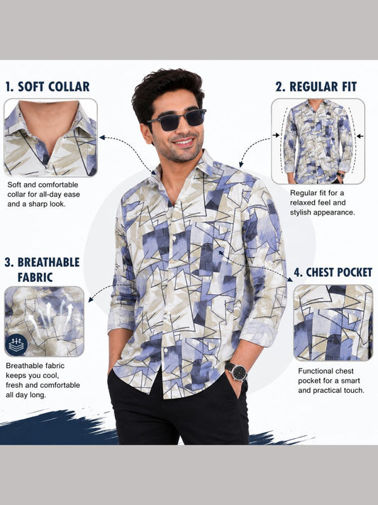 Men’s Cotton Check Shirt|Casual Printed Shirt