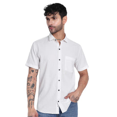 Black & White 100% Cotton T-Shirts + Checkered Half Shirt Poly-Cotton All Sizes