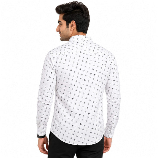 Garment Globe Men's Cotton Printed Regular Fit Shirt Stylish Casual Shirt for Men
