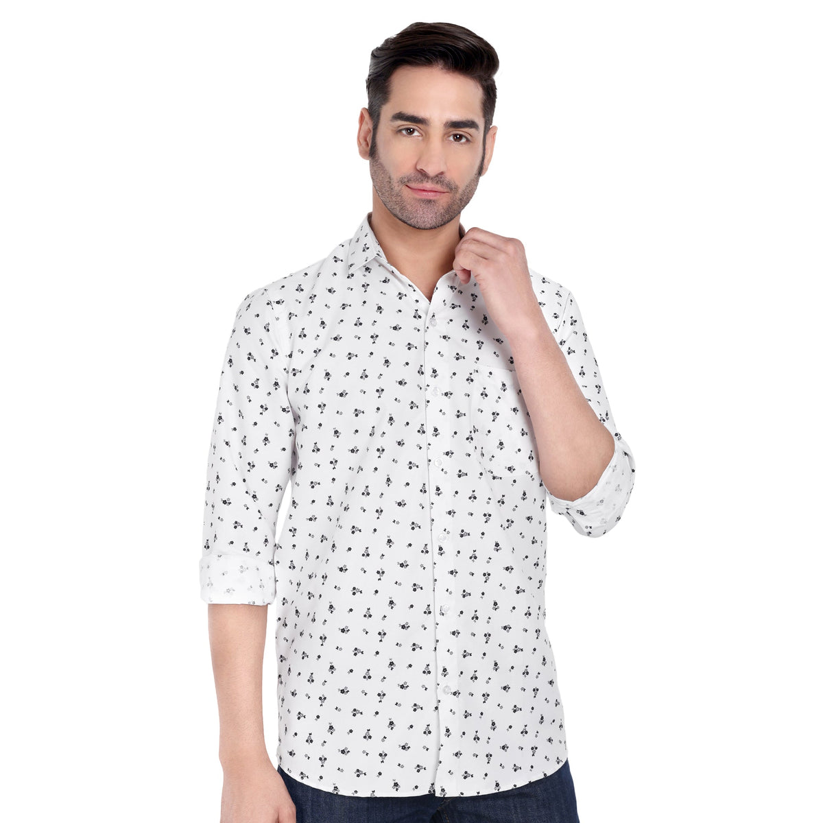 Garment Globe Men's Cotton Printed Regular Fit Shirt - Stylish Casual Wear Mens Shirt GarmentGlobe