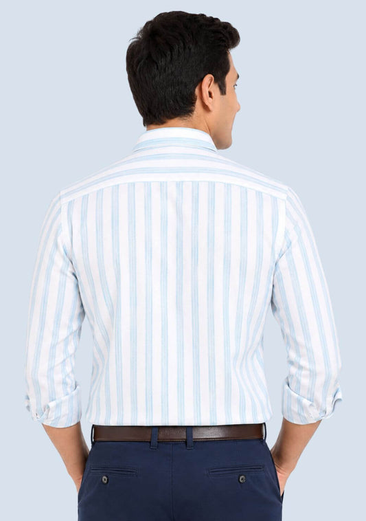 Khadi Cotton Men’s Check Shirt Slimfit, Full Sleeve