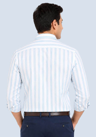 Khadi Cotton Men’s Check Shirt Slimfit, Full Sleeve