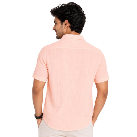 Garment Globe Men's Half-Check Cotton Shirt