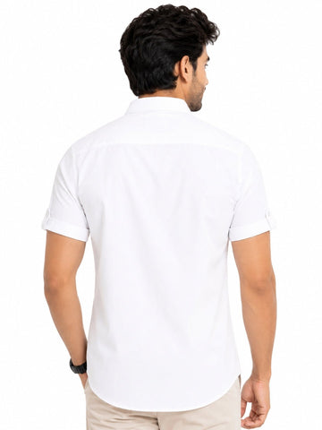 Men's Khadi Cotton Half Sleeve Shirt - Casual Ethnic Wear