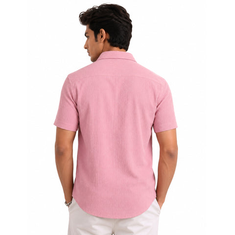 Garment Globe Men’s Casual Slimfit Half-Check Shirt