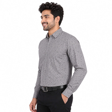 Garment Globe Men's Cotton Printed Regular Fit Shirt Stylish Casual Shirt for Men