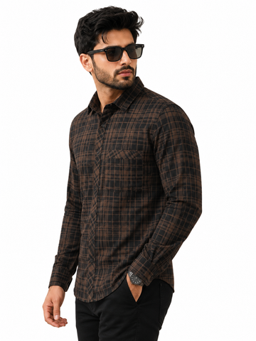 Cotton Blend Regular Fit Full Sleeve Men's Shirt