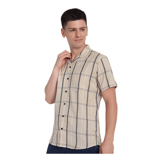 Men’s Casual Half Sleeve Shirt - side View