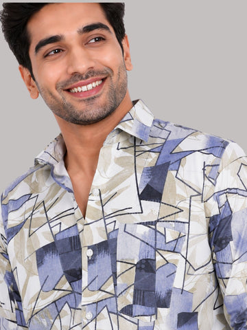 Men’s Cotton Check Shirt|Casual Printed Shirt