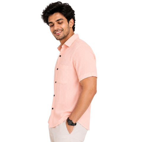 Garment Globe Men's Half-Check Cotton Shirt