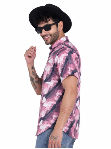 Garment Globe Men’s Half-Check Shirt Slim Fit