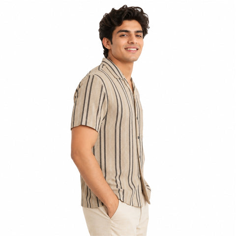 Men’s Half-Check Jute Shirt | Half Sleeve Shirt India