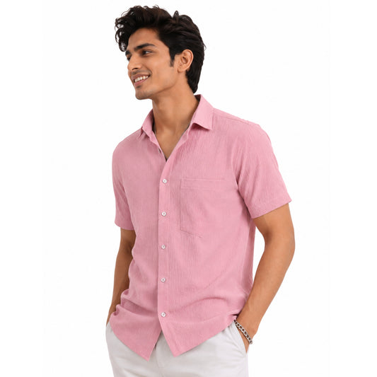 Garment Globe Men’s Casual Slimfit Half-Check Shirt