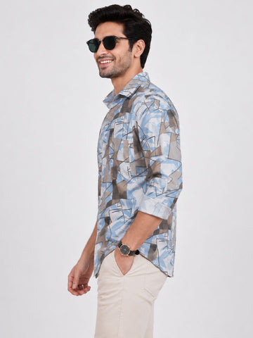 Men’s Cotton Check Shirt|Casual Printed Shirt