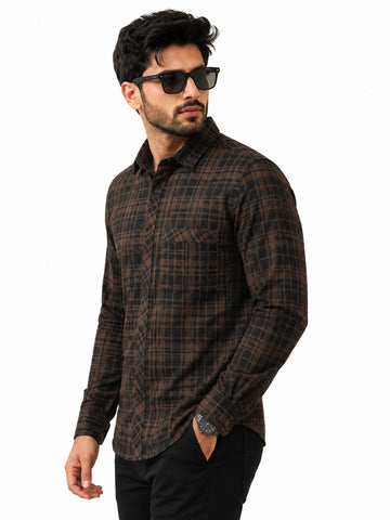 Cotton Blend Regular Fit Full Sleeve Men's Shirt