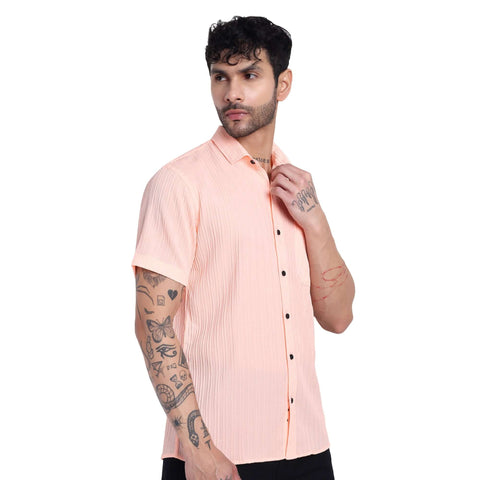 men s half-check shirt Solid Shirt with Chest Pocket Short Sleeve Shirt for Summer Outdoor Activities | Half Shirt for Men| Black Shirts GarmentGlobe
