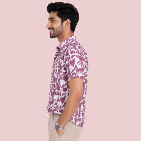 Men’s Half-Check Beach Shirt for Goa Printed Shirt