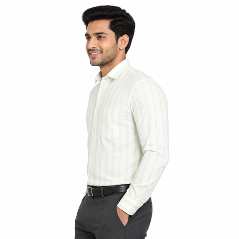 Khadi Cotton Men’s Check Shirt – Slimfit, Full Sleeve
