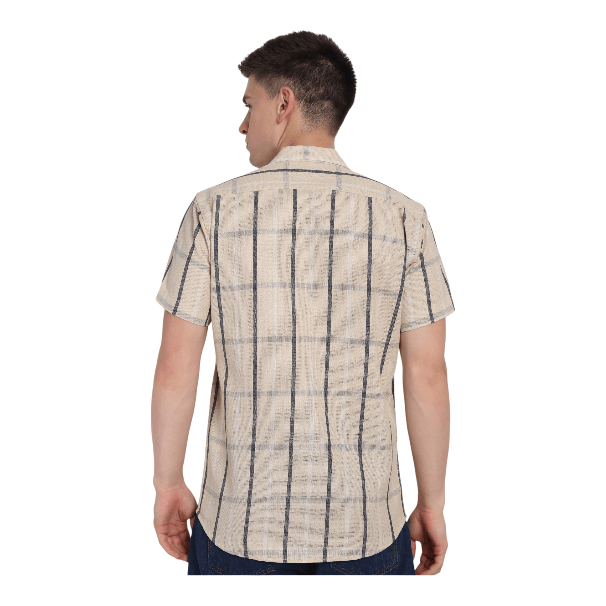 Men’s Casual Half Sleeve Shirt - back View