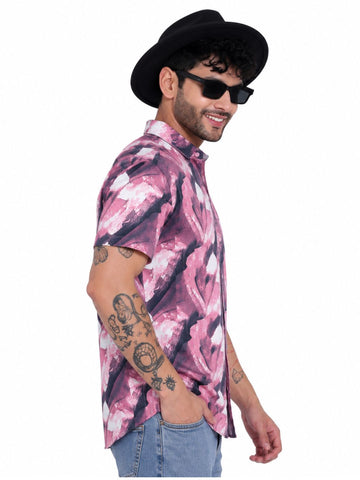 Garment Globe Men’s Half-Check Shirt Slim Fit