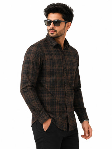 Cotton Blend Regular Fit Full Sleeve Men's Shirt