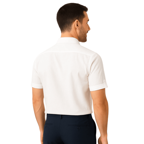 Garment Globe Men's Khadi Cotton Half Sleeve Shirt with Pocket and Sleeve Loop – Casual Ethnic Wear - GarmentGlobe